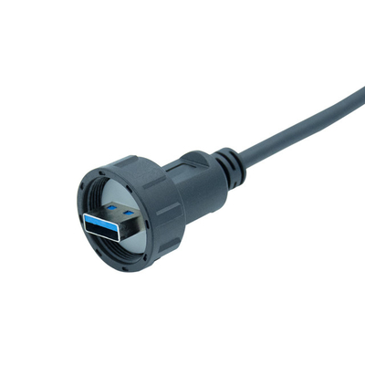 USB 3.0のパネルの台紙IP67ライト ボックス ケーブルを広告するための防水USBのケーブル コネクタ